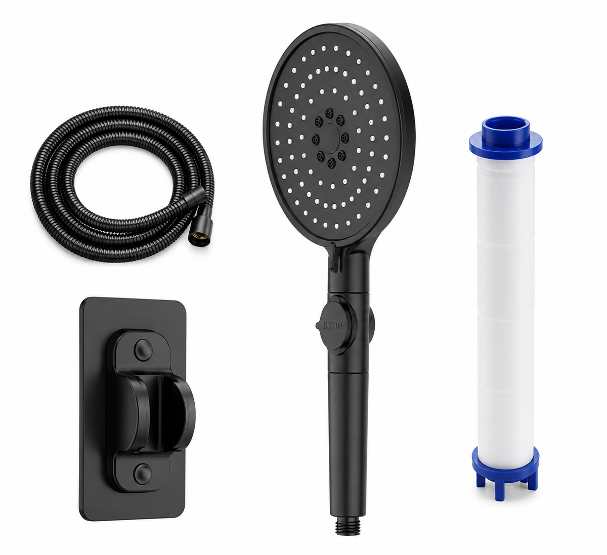 Filtered Shower Head with Handheld - 5 Spray Modes