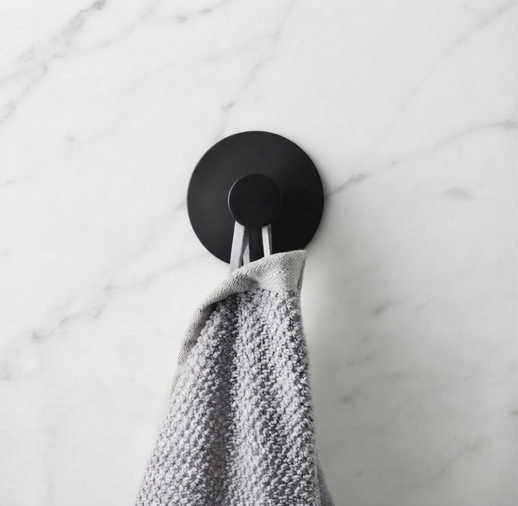Stainless Steel Suction Cup Hook - No Drill Shower Towel Hook