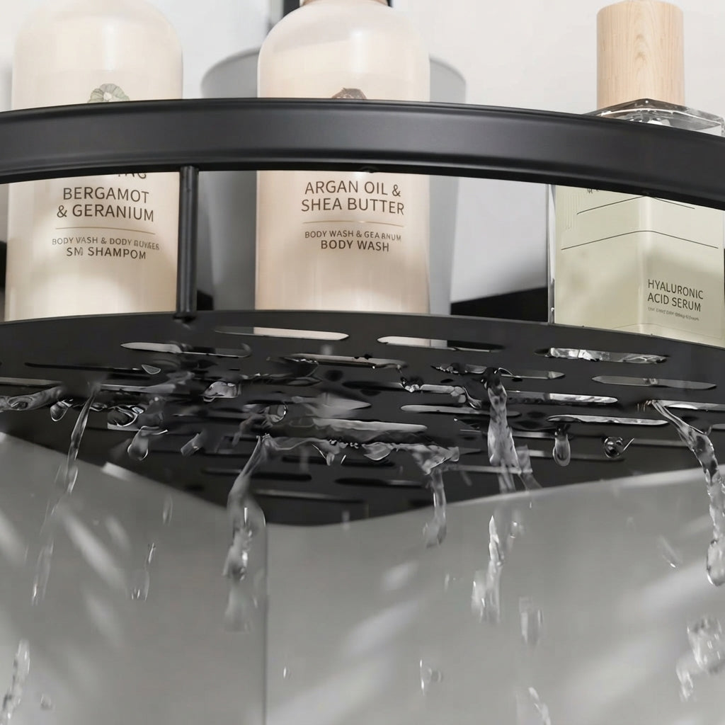 Aluminum Bathroom Storage Rack - Double Layer Organizer