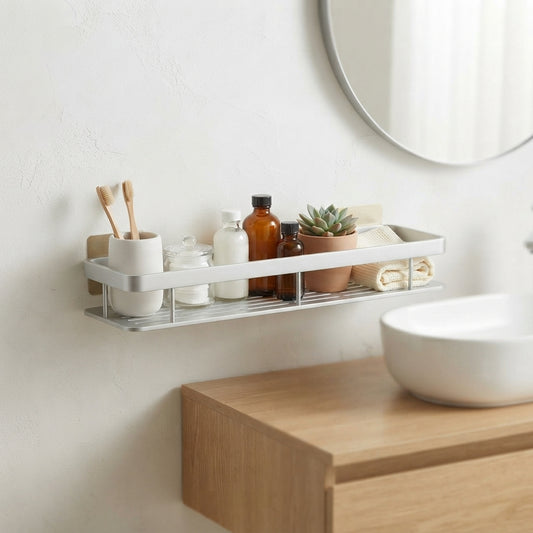 Aluminum Bathroom Shelf - No Drill Wall Mounted