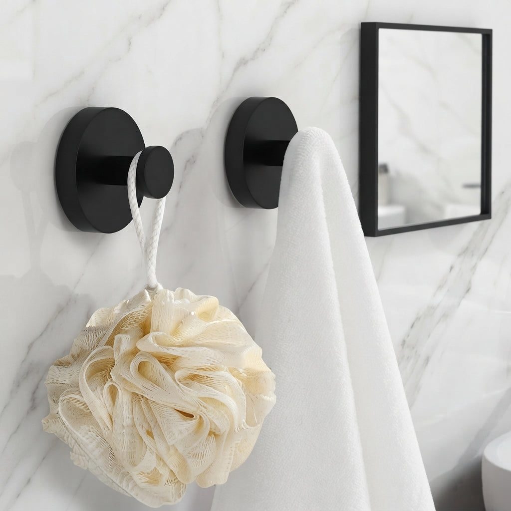 Stainless Steel Suction Cup Hook - No Drill Shower Towel Hook