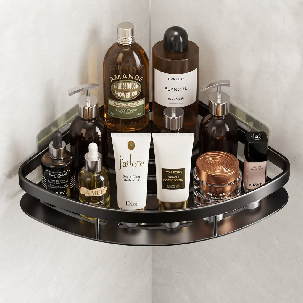 Aluminum Bathroom Storage Rack - Double Layer Organizer