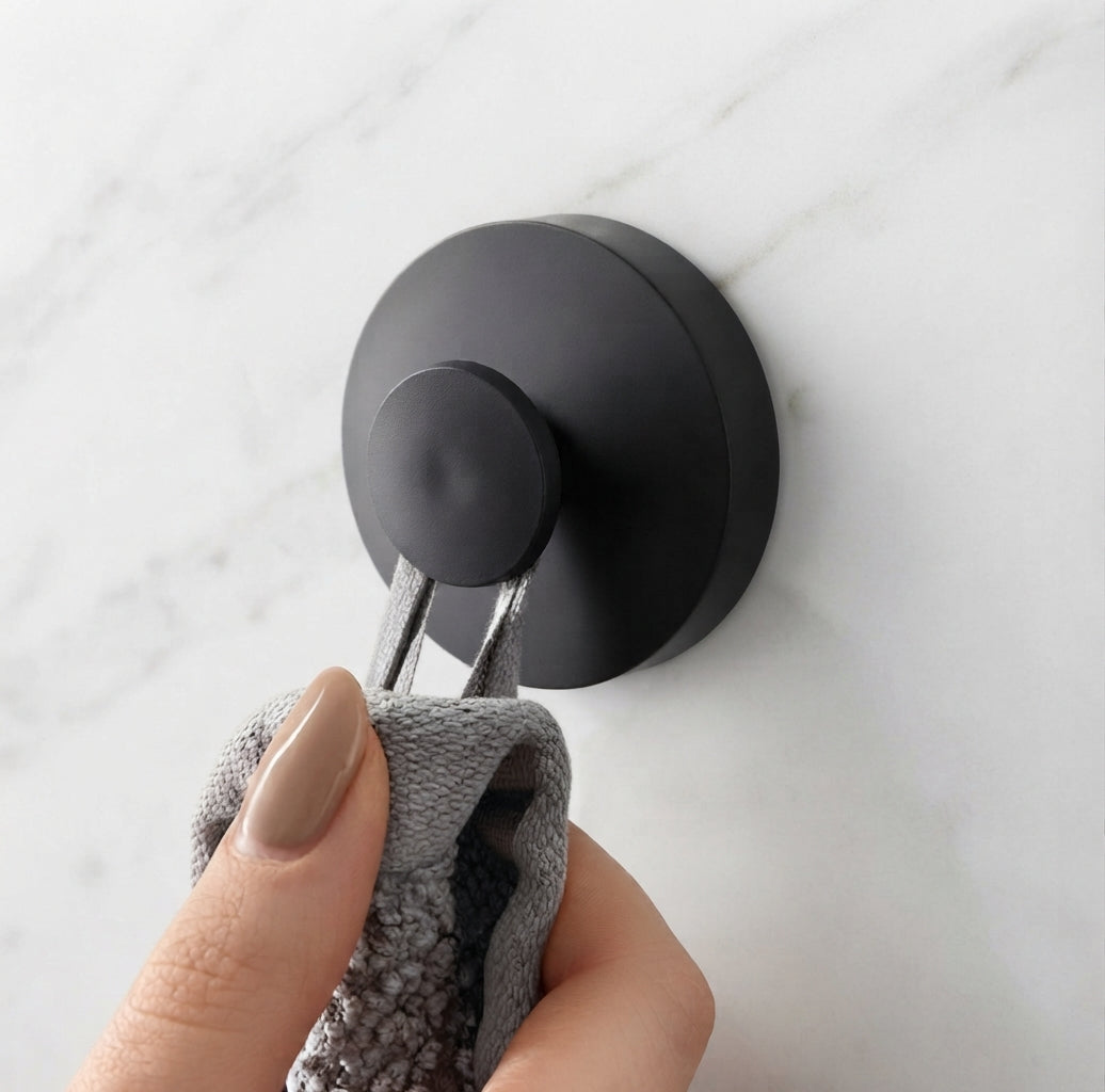 Stainless Steel Suction Cup Hook - No Drill Shower Towel Hook