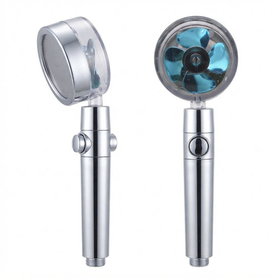 High Pressure Shower Head - 360° Rotating Turbo