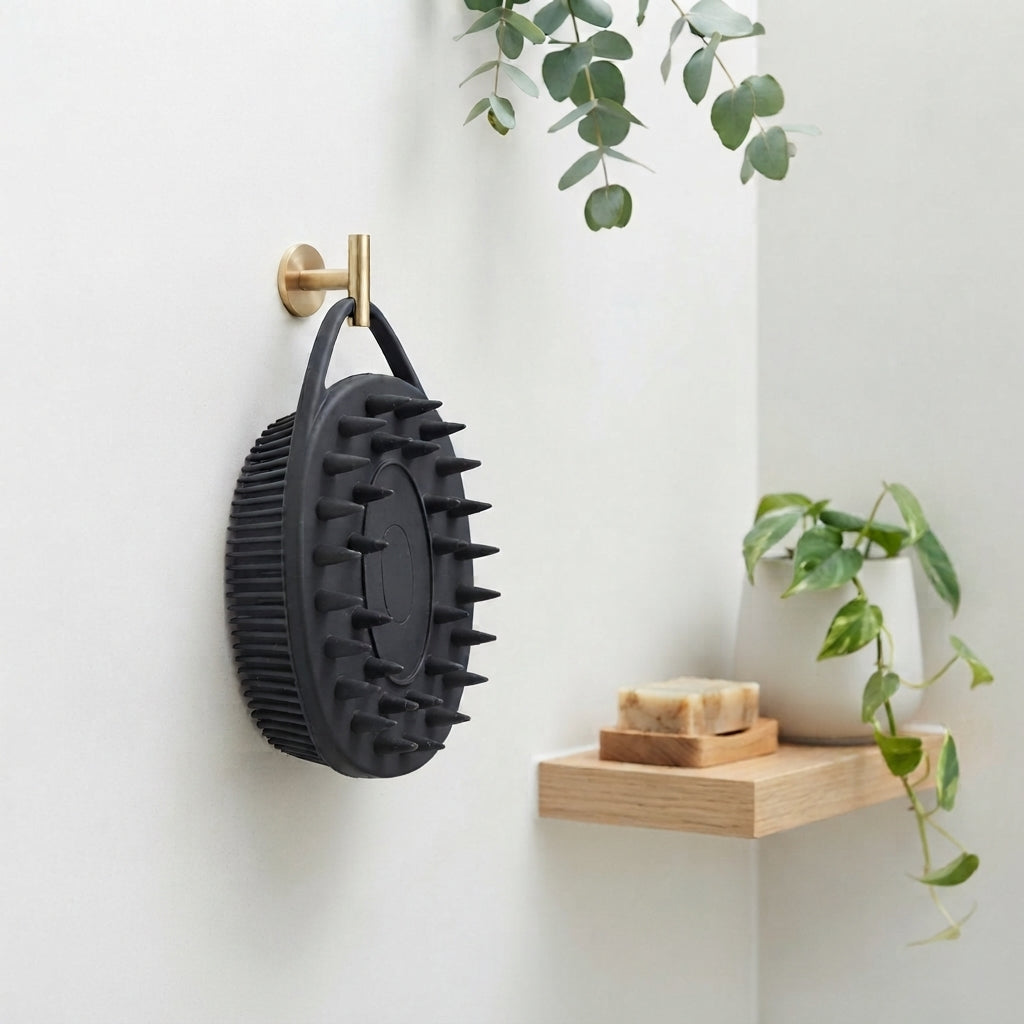2-in-1 Silicone Body Scrubber - Double-Sided Exfoliating Shower Brush