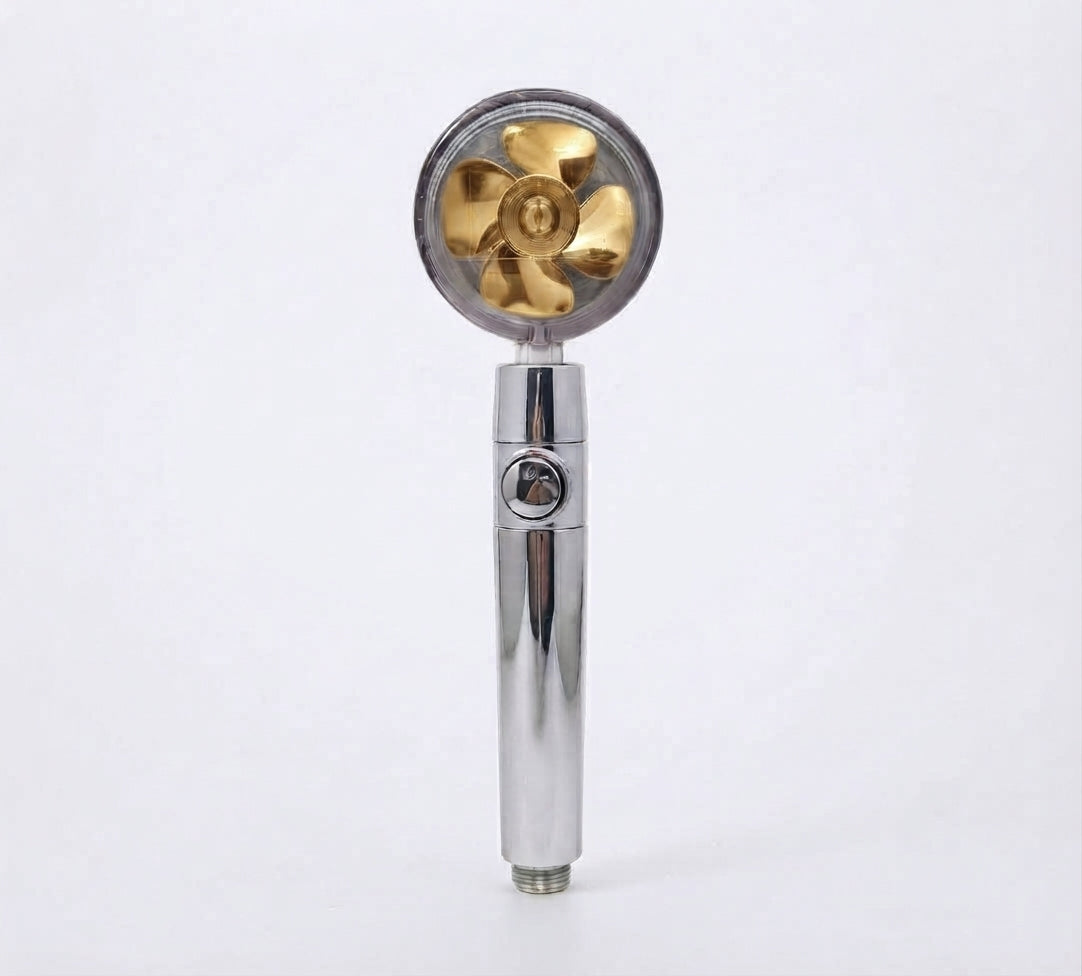 High Pressure Shower Head - 360° Rotating Turbo